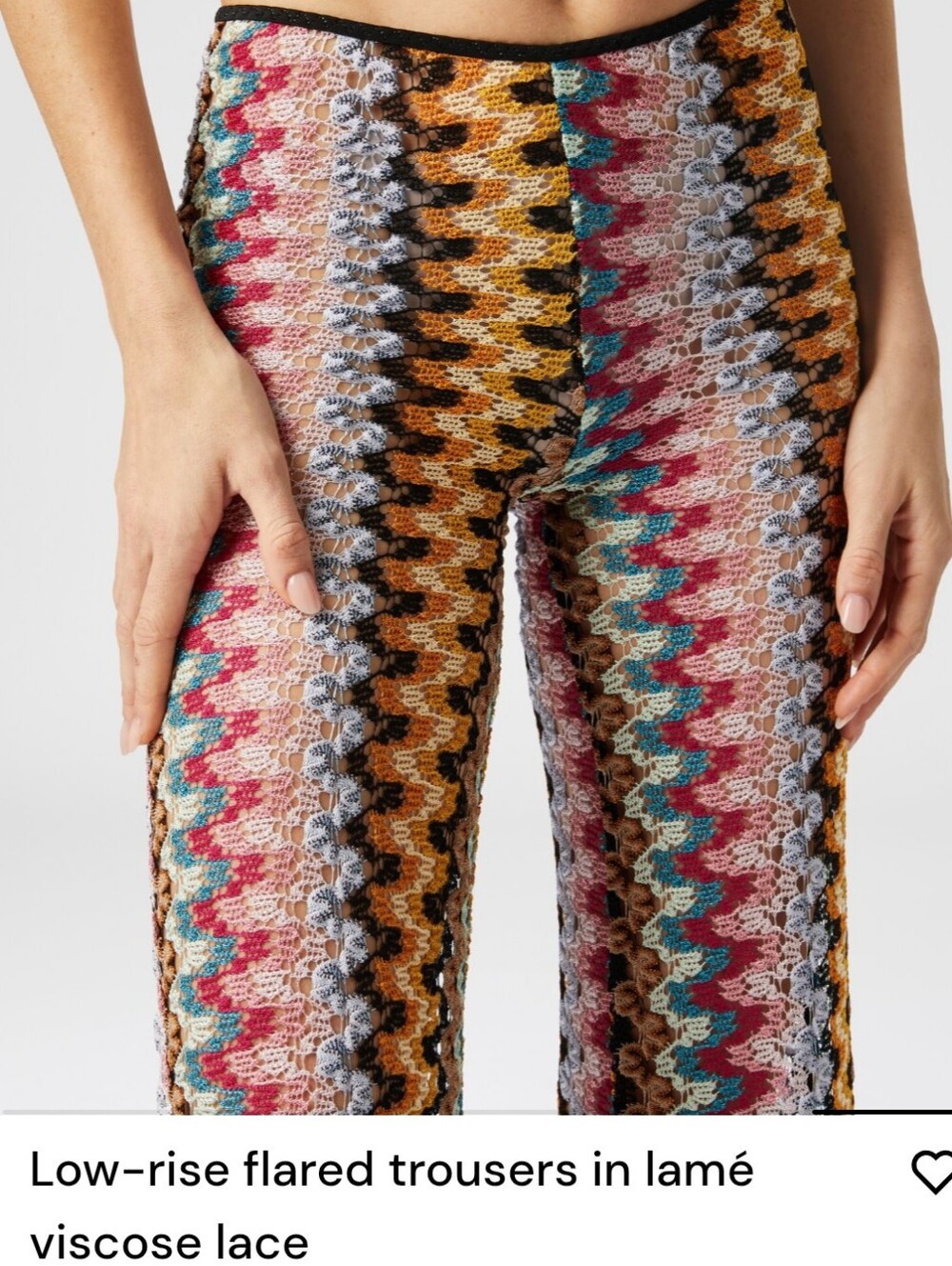 Missoni Flared Low-Rise Crochet Pants In Size 40 New View 4